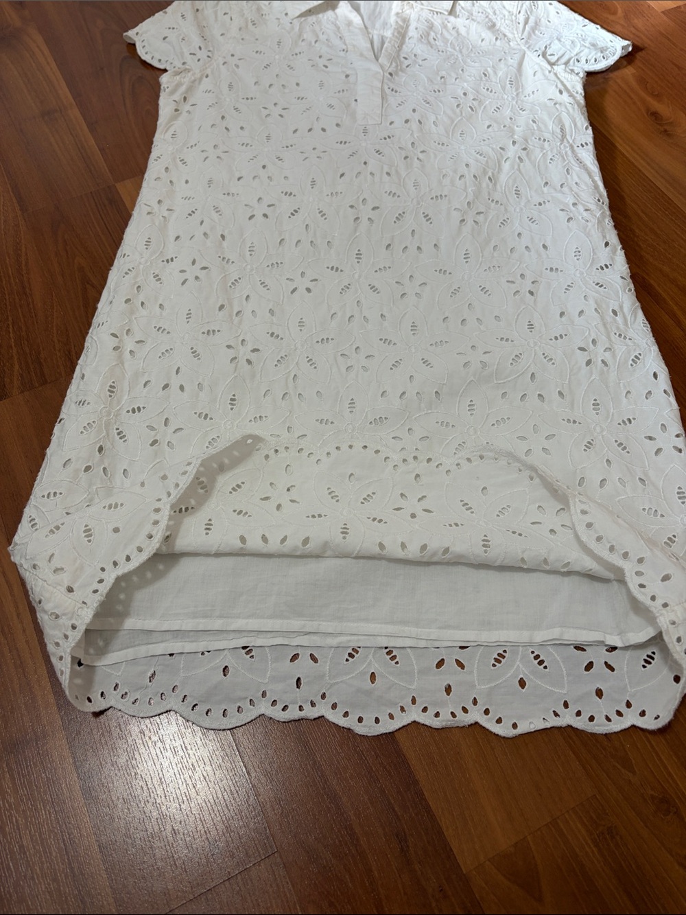VINEYARD VINES MARGO WHITE EYELET CAP SLEEVE POLO DRESS WOMENS SZ 6 - Picture 6 of 8